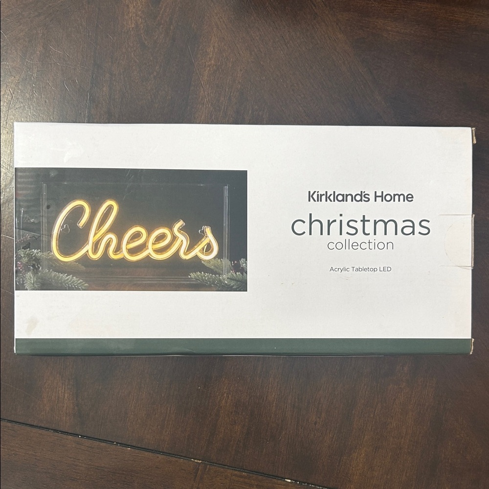 Kirklands LED “Cheers” Bar Sign - Gold